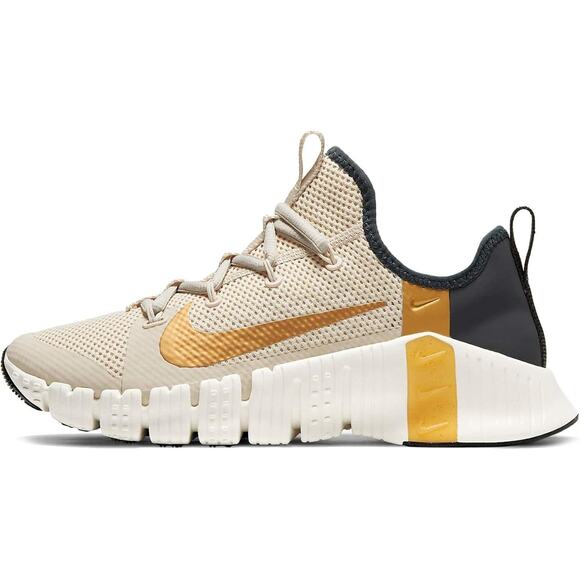 Nike Free Metcon 3 Training Shoe Size 10 Light Orewood Brown/Gold Metallic - Picture 1 of 10